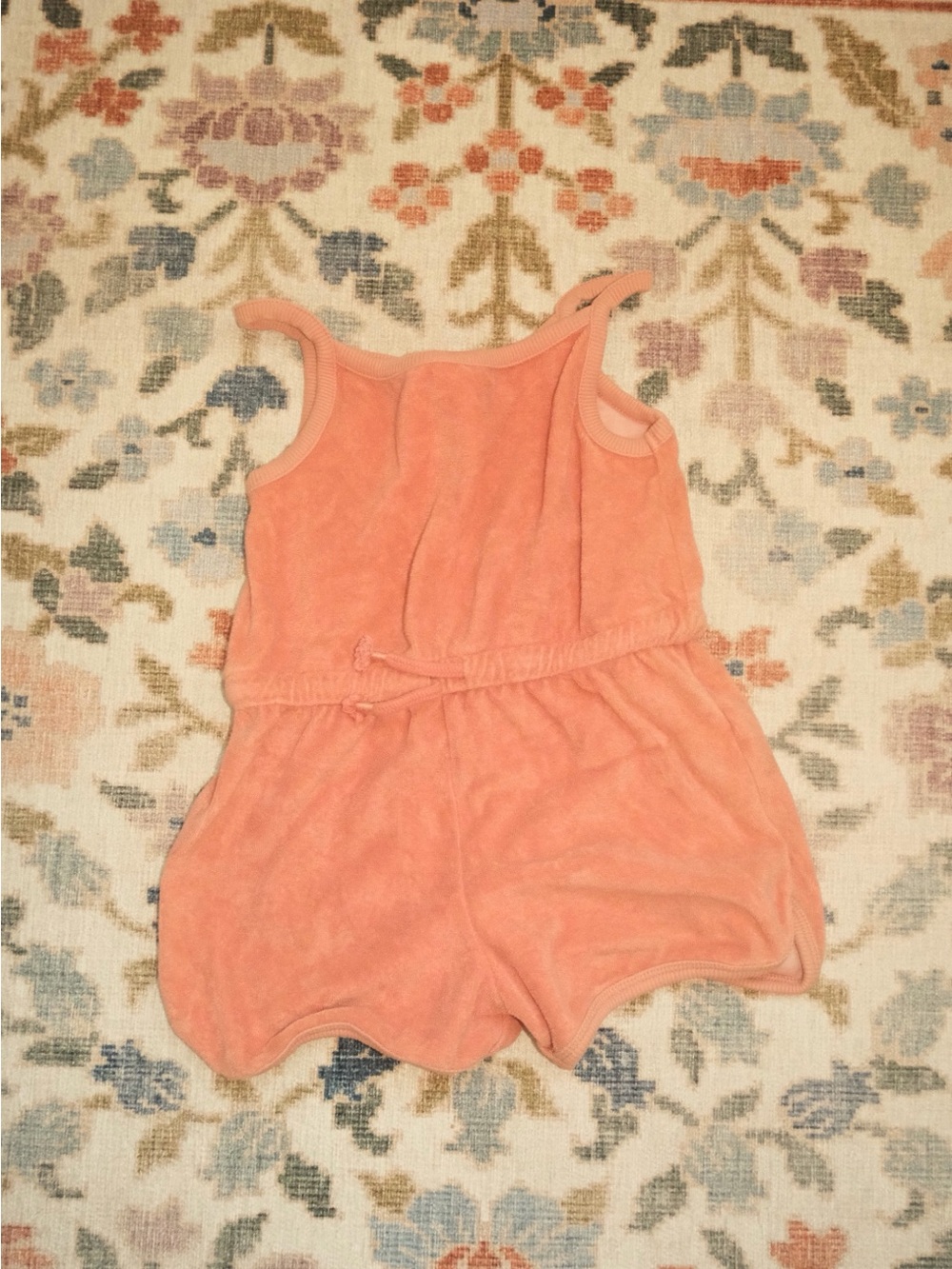 Zara Peach Terry Sleeveless Romper